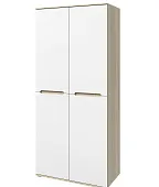 Шкаф 2-х дверный Ким (сонома/белый глянец)