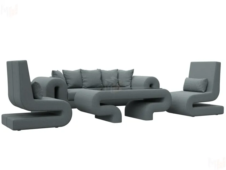 Набор Волна-2 (стол, диван, 2 кресла)