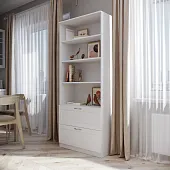 2.02.07.110.1 СИРИУС стеллаж 2 ящика 78х190 белый RU 2.02.07.110.1 СИРИУС стеллаж 2 ящика 78х190 белый RU