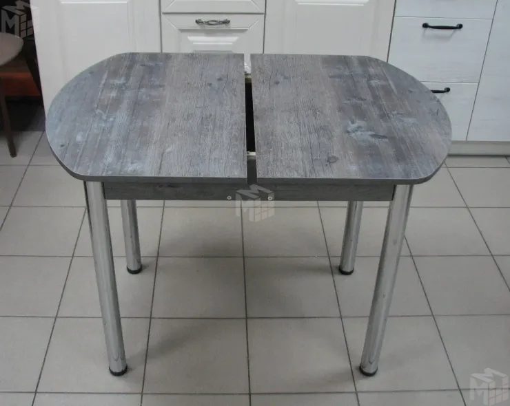 Стол Евро раскладной 1000*680 (штейн темный), ножки хром