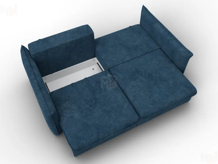 Диван прямой Лига-100 НПБ ( BRUT 11 синий )