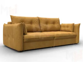 Диван прямой Лига-100 НПБ ( BRUT 10 желтый )