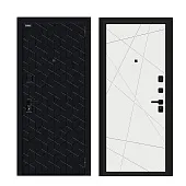 Входная металлическая дверь Кьюб (RBE)  Total Black/Super White