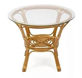 Столик из ротанга "Багама" круглый со стеклом