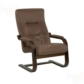 Кресло Leset Оскар NEW (Орех текстура/Bingo 07 (коричневый))
