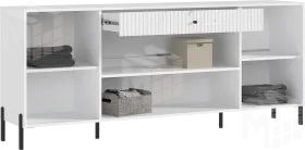 Комод Оливия (белый/мрамор золото) ножки металл