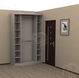 Радиусный шкаф купе Радуга-600