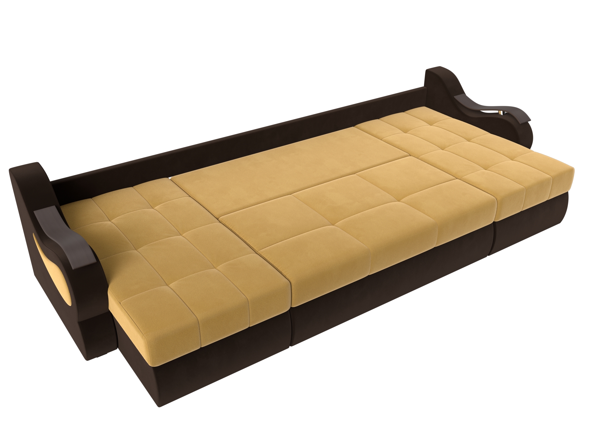 П-образный диван Меркурий (Желтый\коричневый)