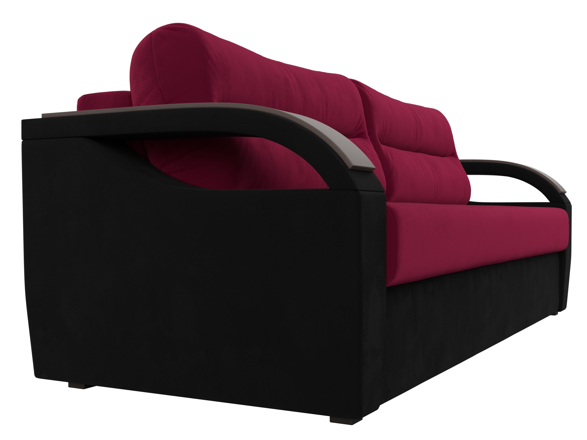 Прямой диван Форсайт (Бордовый\Черный)