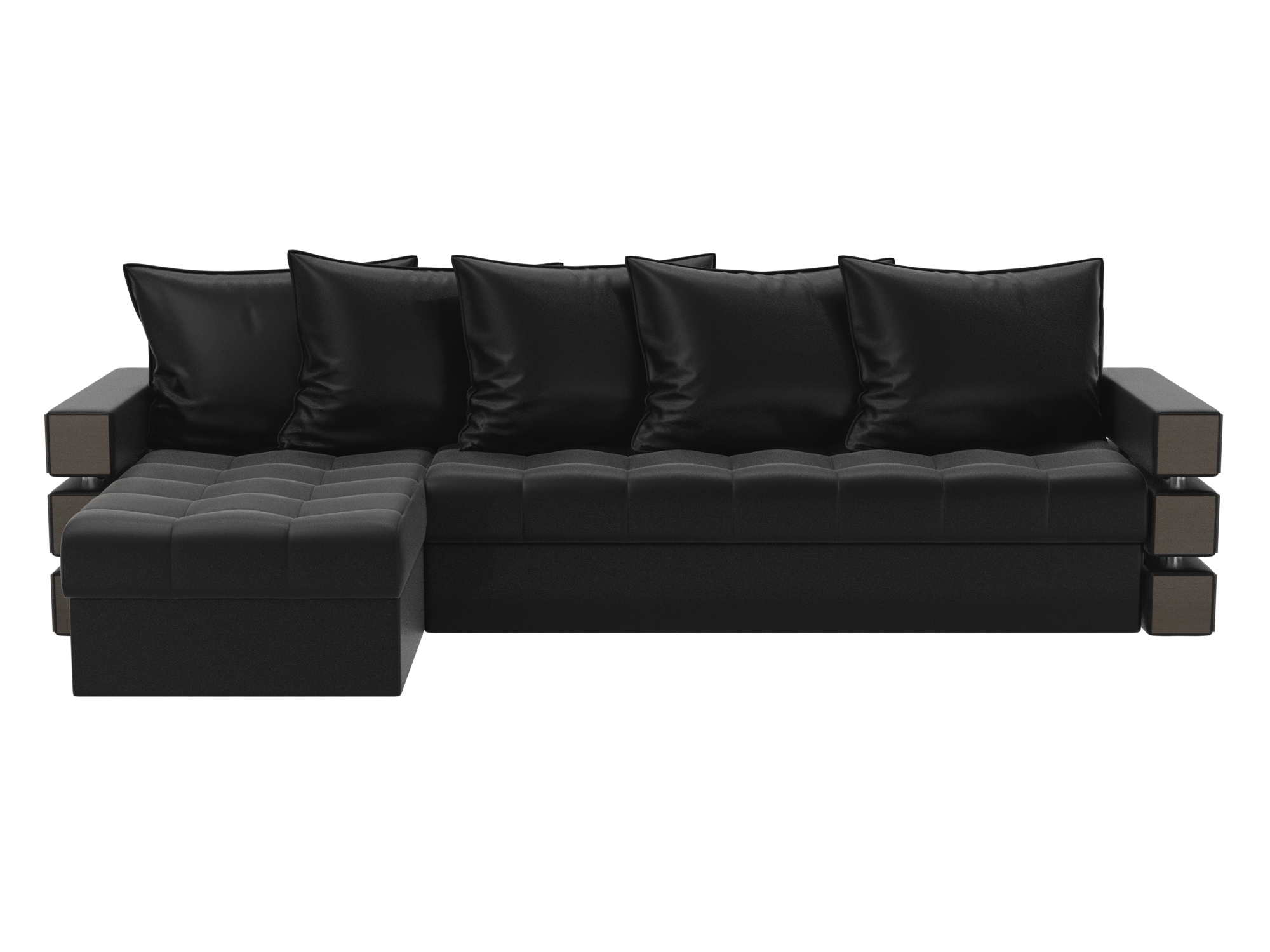 Угловой диван Венеция левый угол (Черный)