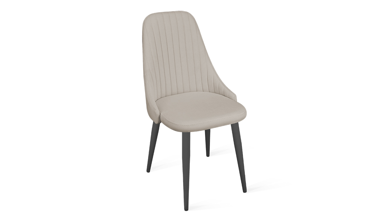 Стул Франк (конус) исп. 2 - ДП2-30 Графит/Микровелюр Catania Ivory (бежевый)