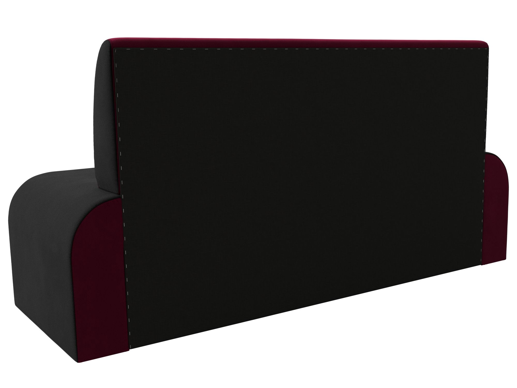 Кухонный прямой диван Кармен (Черный\Бордовый)