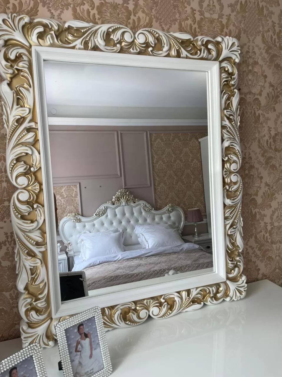 Зеркало Натали белый глянец (спальня)