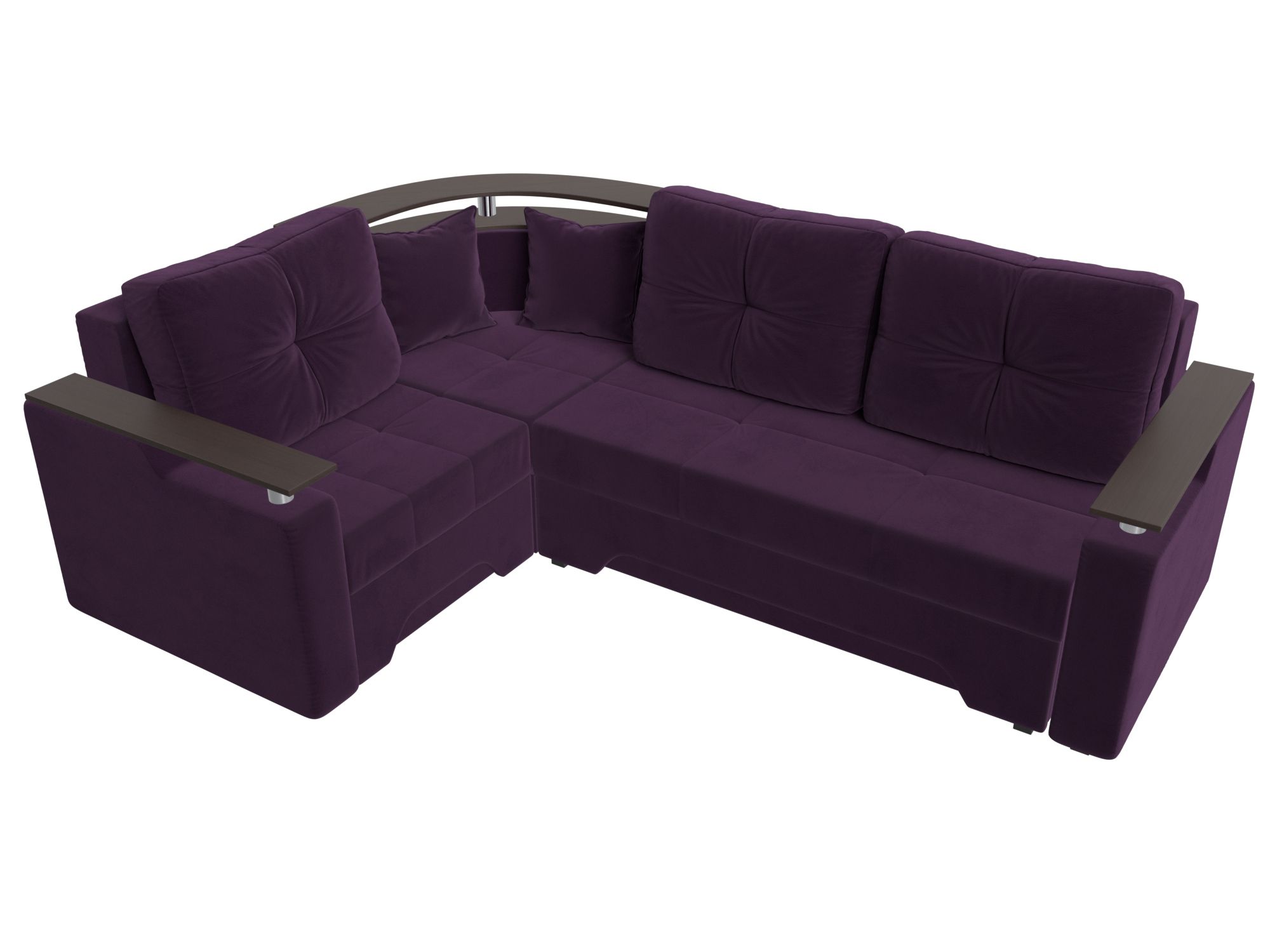 Угловой диван Комфорт левый угол (Фиолетовый)