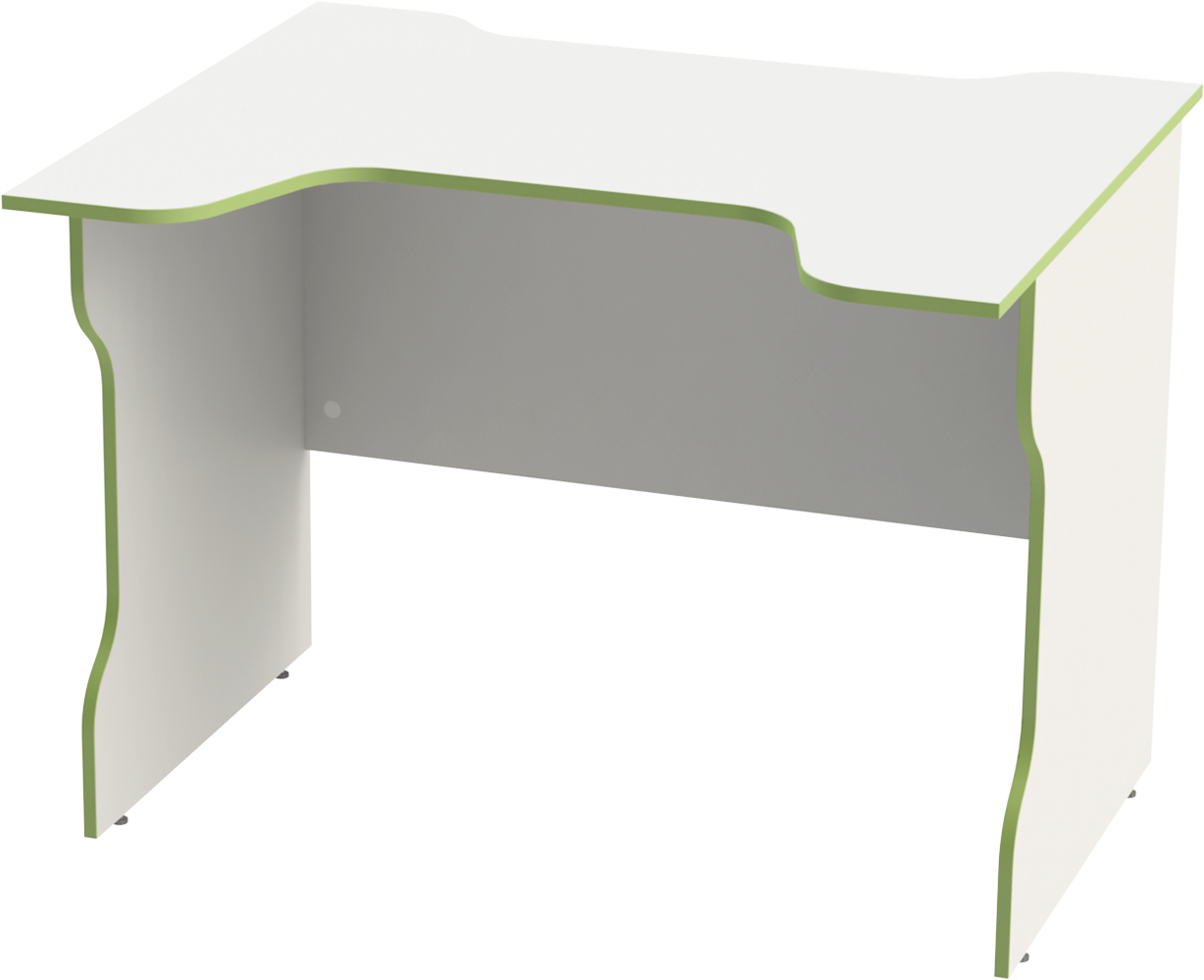 Стол компьютерный игровой ВАРДИГ K2 (белый/лайм)