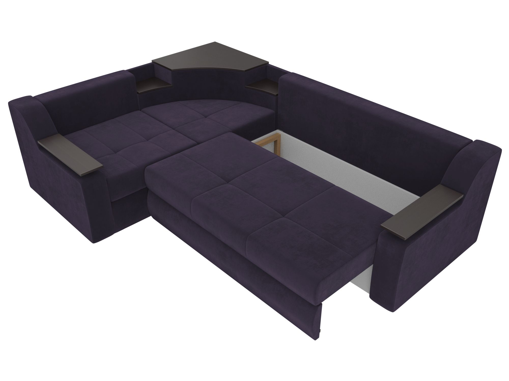 Угловой диван Тесей левый угол (Фиолетовый)
