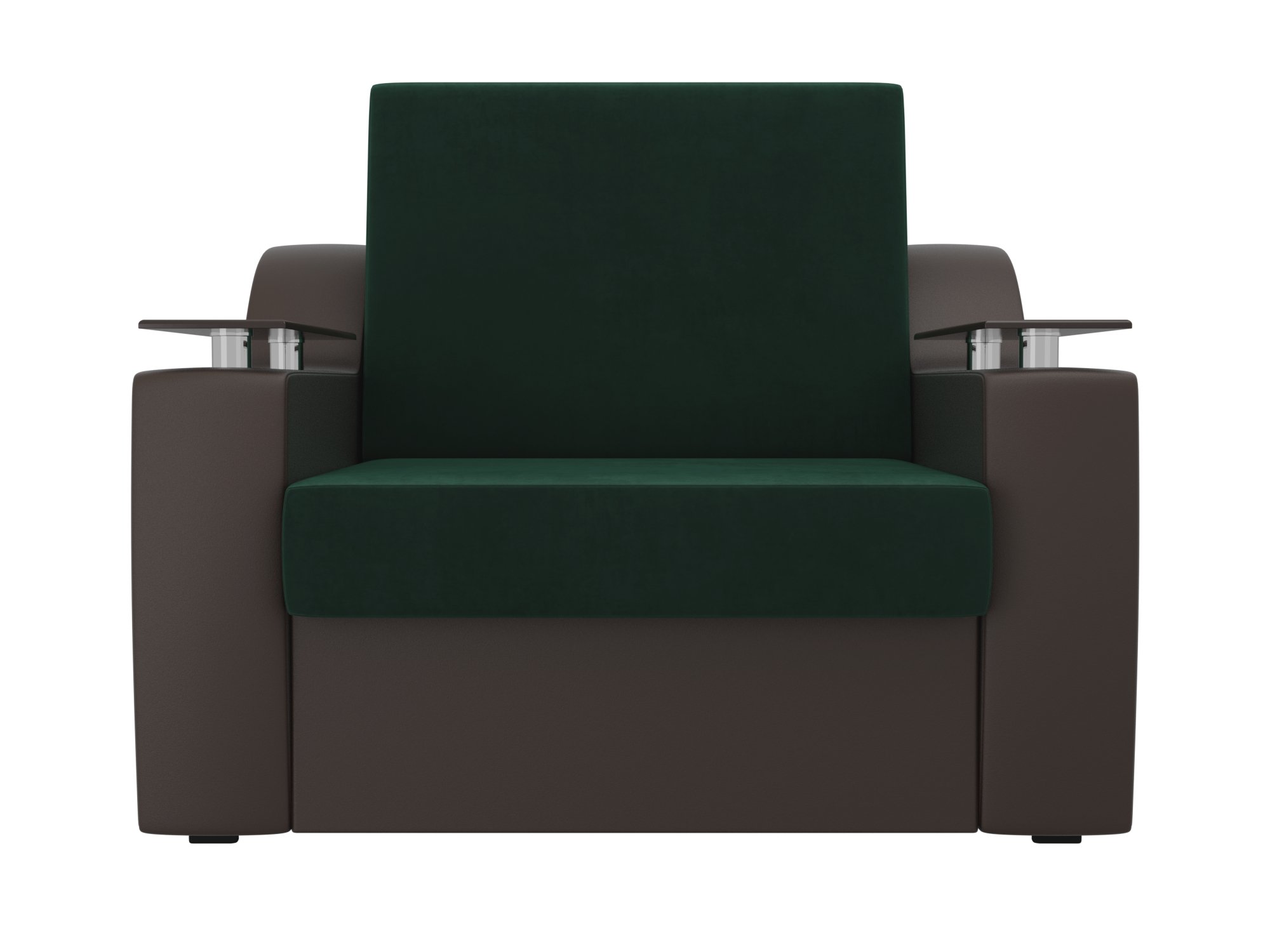 Кресло-кровать Сенатор 60 (Зеленый\Коричневый)