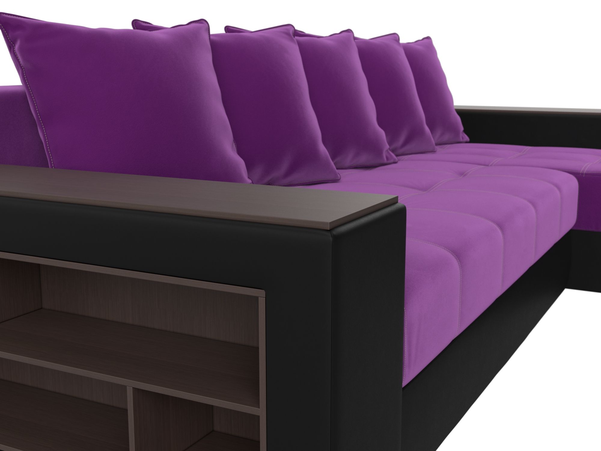 Угловой диван Дубай правый угол (Фиолетовый\Черный)