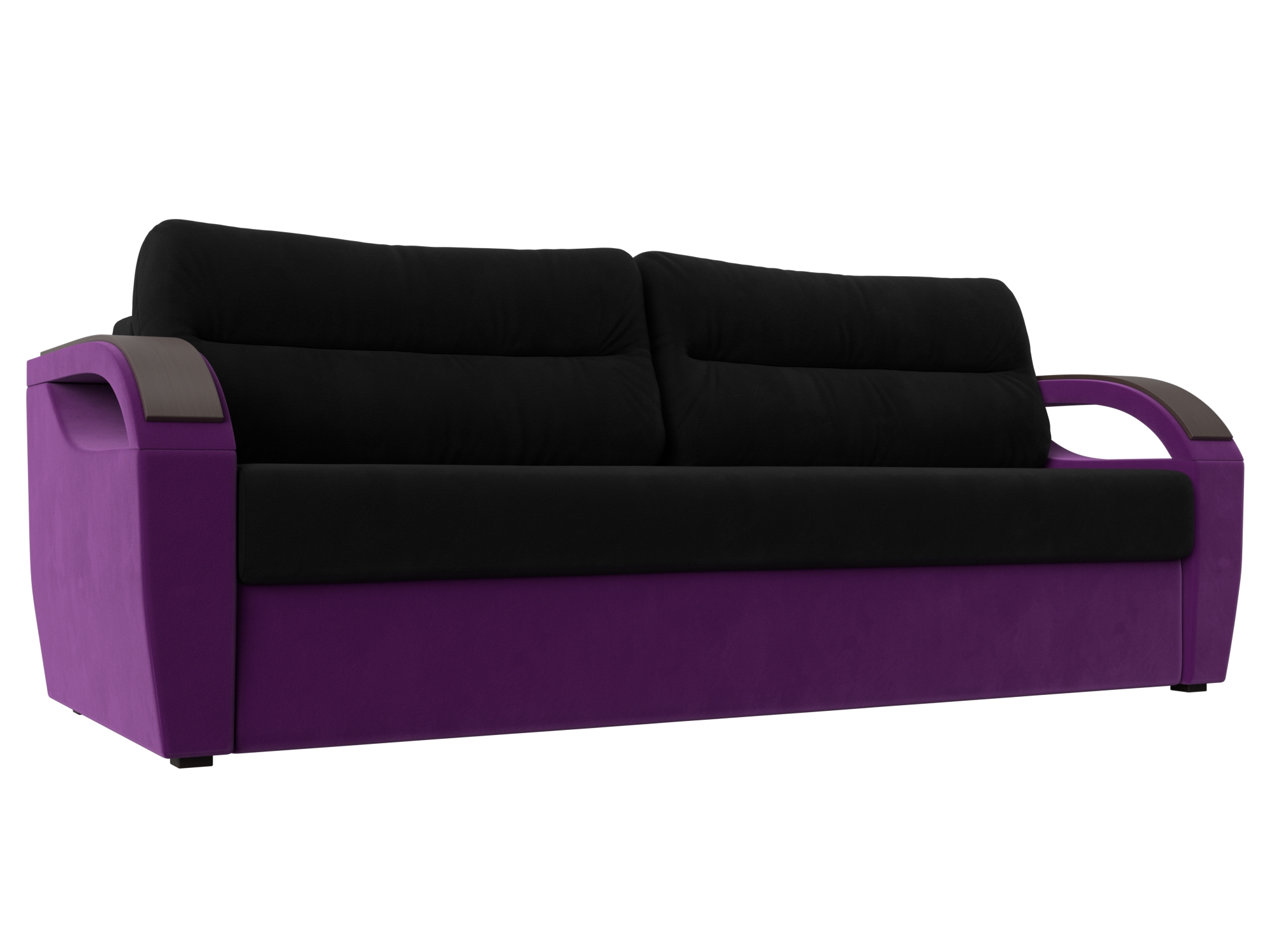 Прямой диван Форсайт (Черный\Фиолетовый)