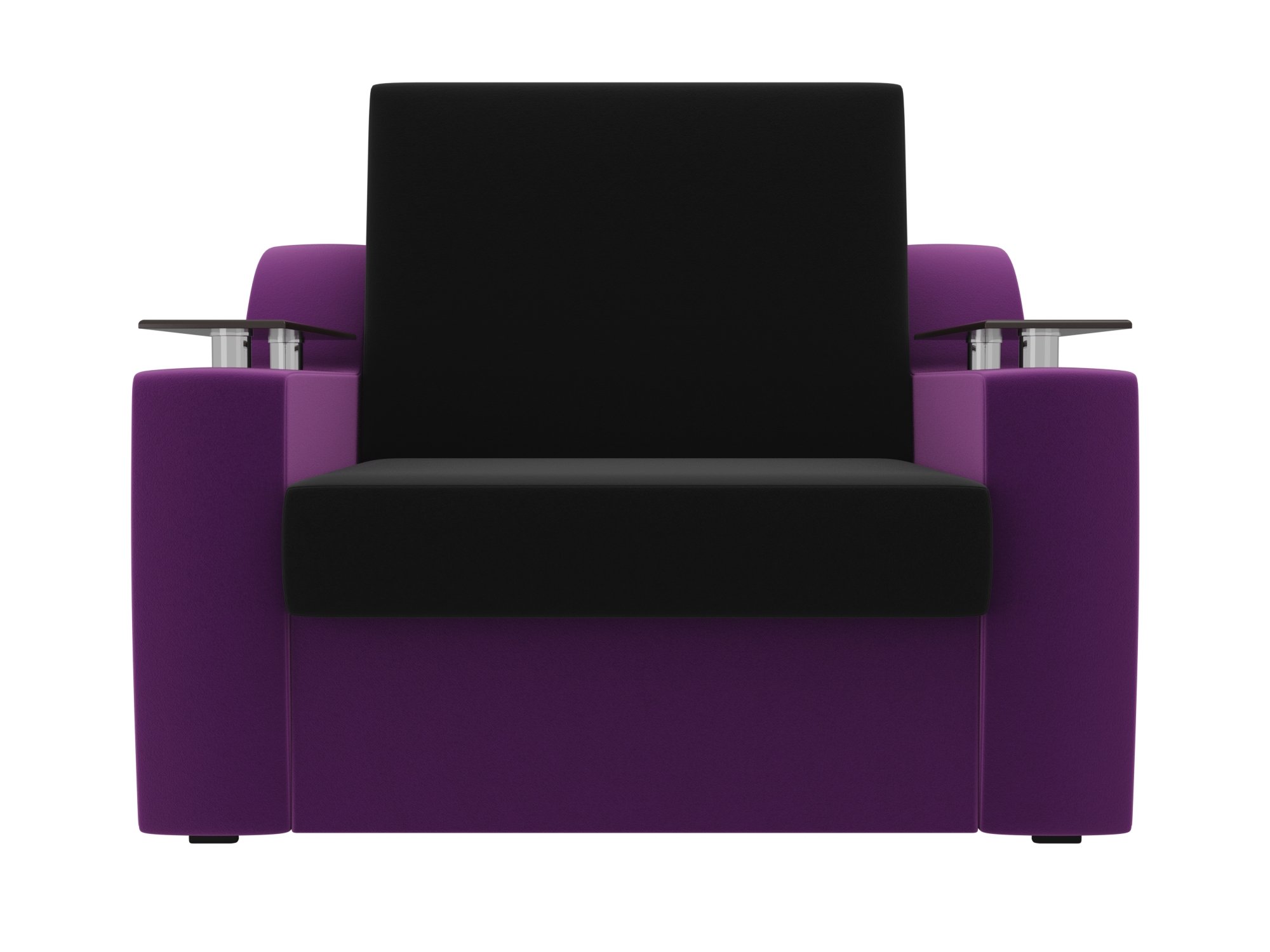 Кресло-кровать Сенатор 60 (Черный\Фиолетовый)