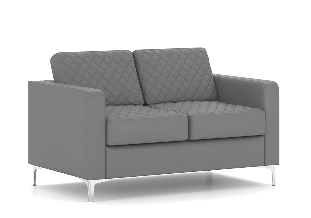 Двухместный офисный диван CHAIRMAN АКТИВ серый