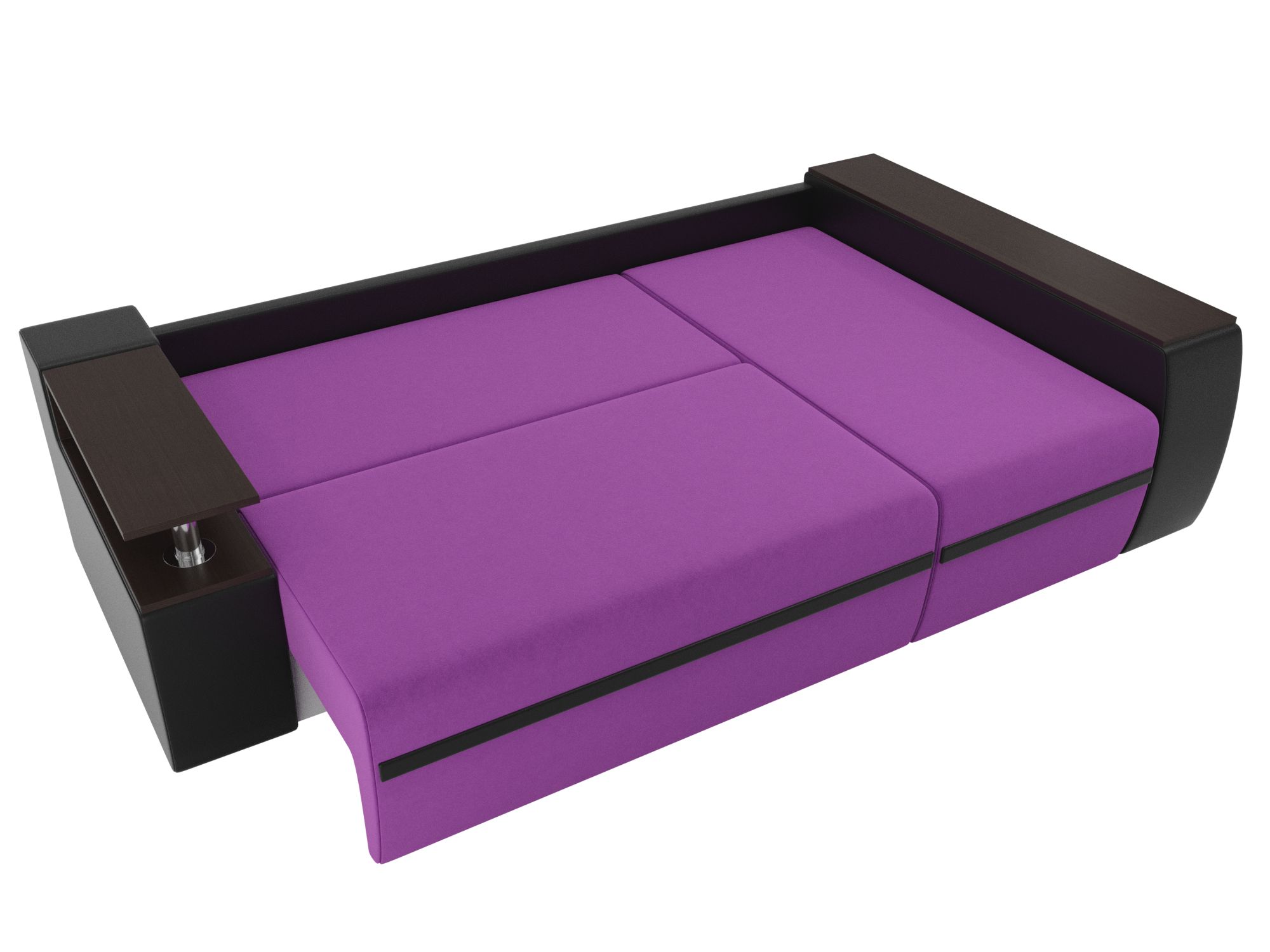 Угловой диван Ричмонд правый угол (Фиолетовый\Черный\Черный)