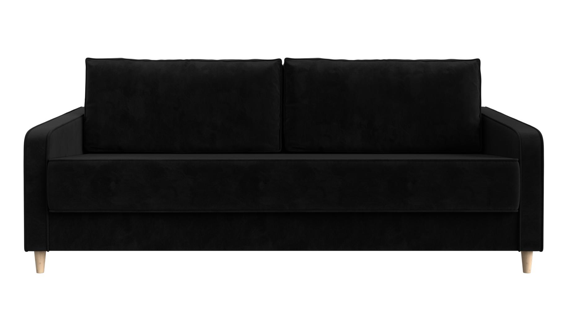 Прямой диван Варшава (Черный)