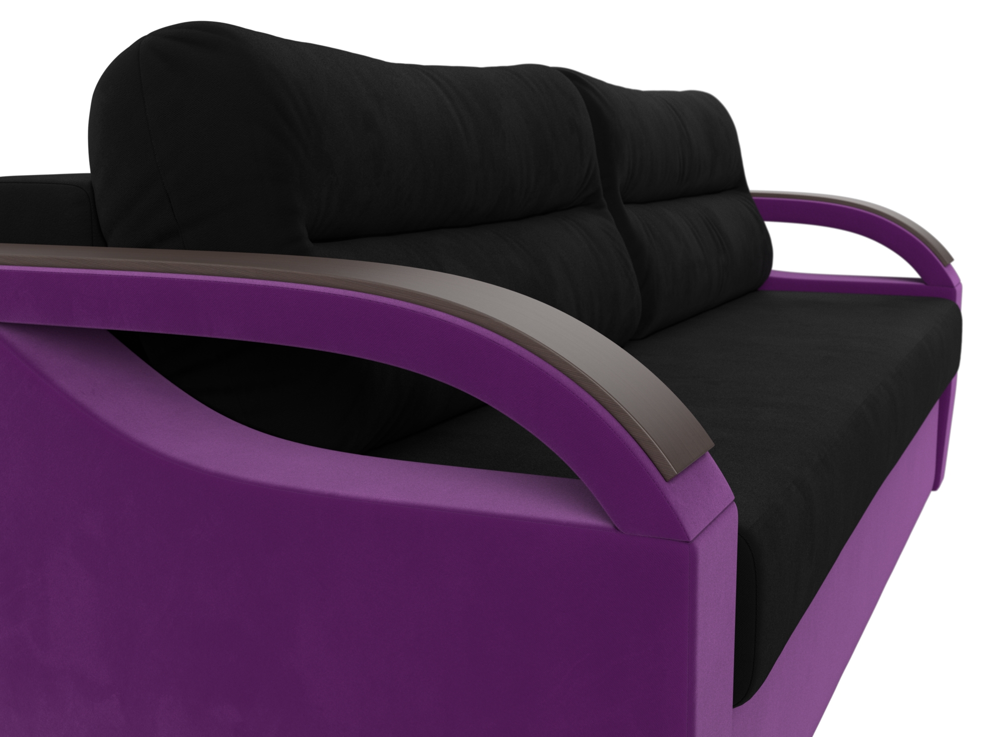 Прямой диван Форсайт (Черный\Фиолетовый)