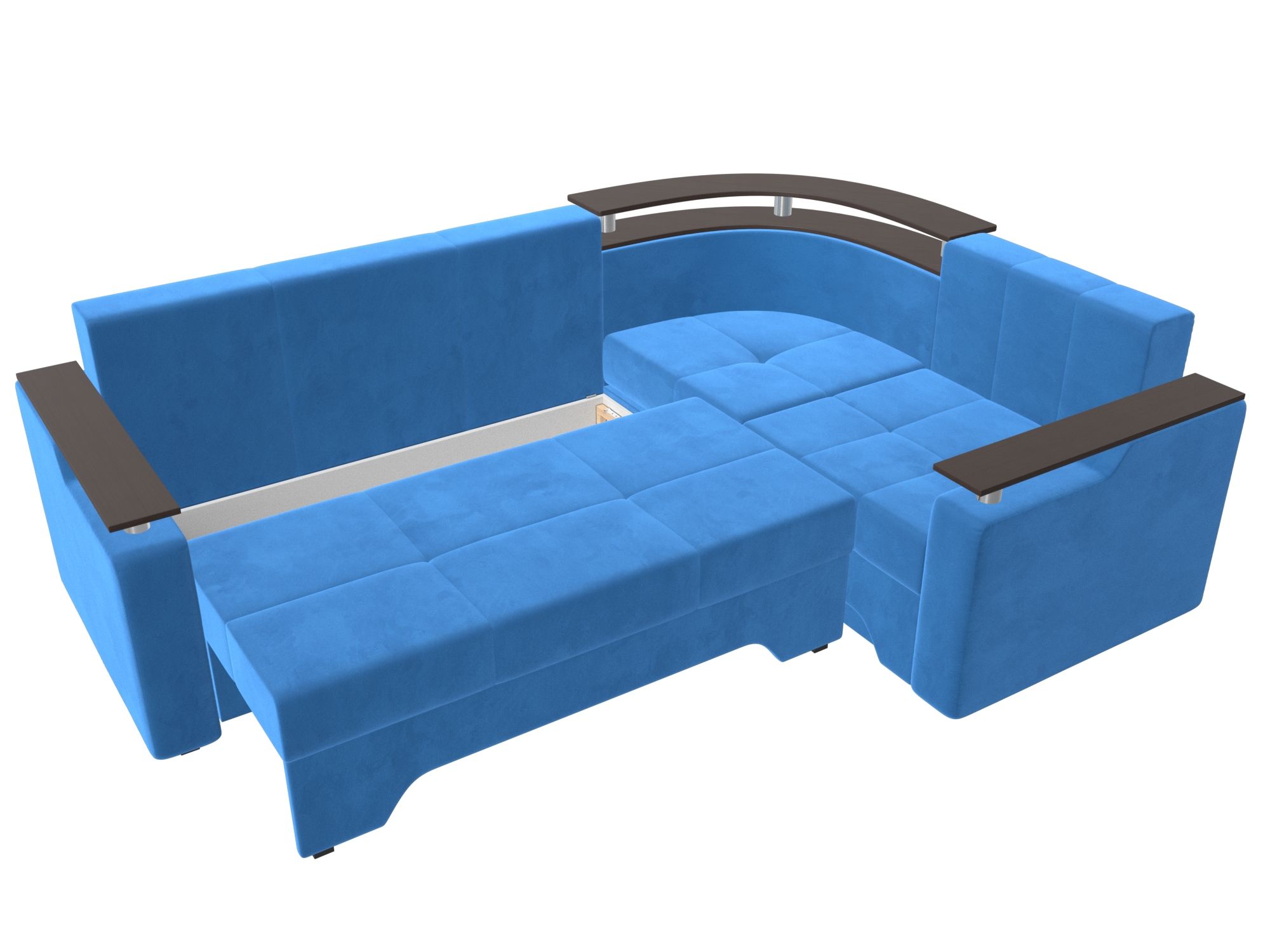 Угловой диван Комфорт правый угол (Голубой)