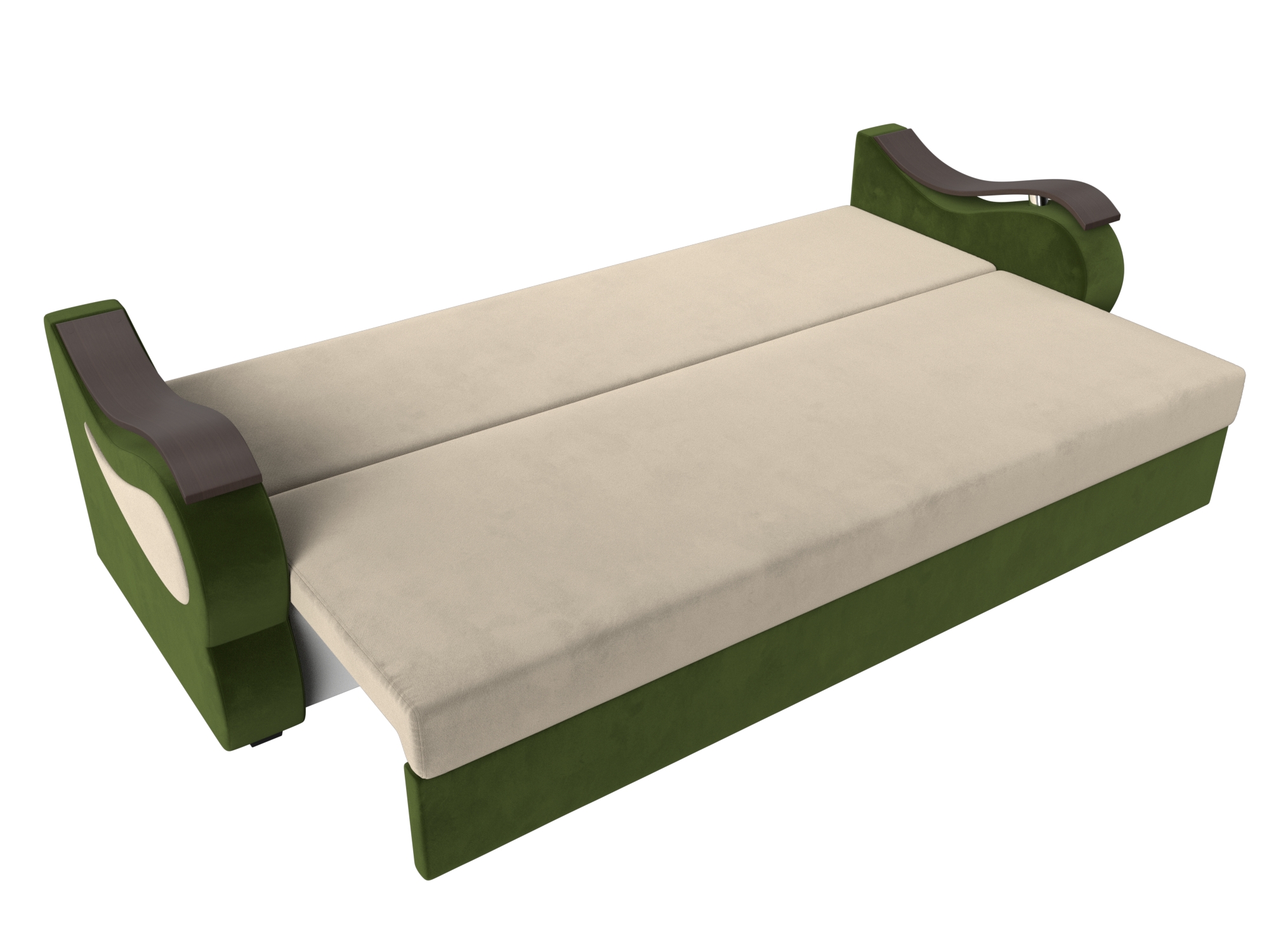 Прямой диван Меркурий Лайт (Бежевый\Зеленый)