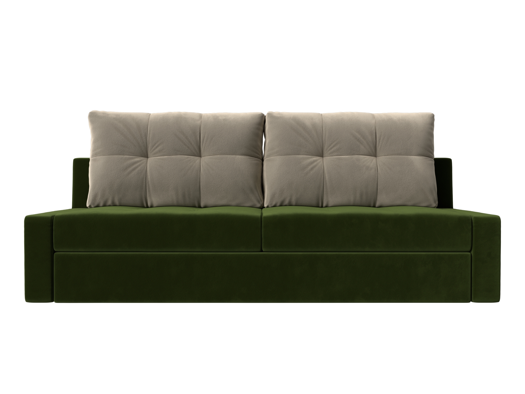 Прямой диван Мартин (Зеленый\Бежевый)