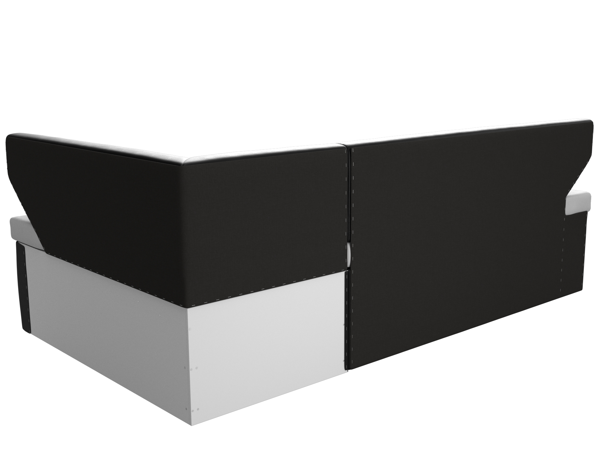 Кухонный угловой диван Омура правый угол (Белый\Черный)