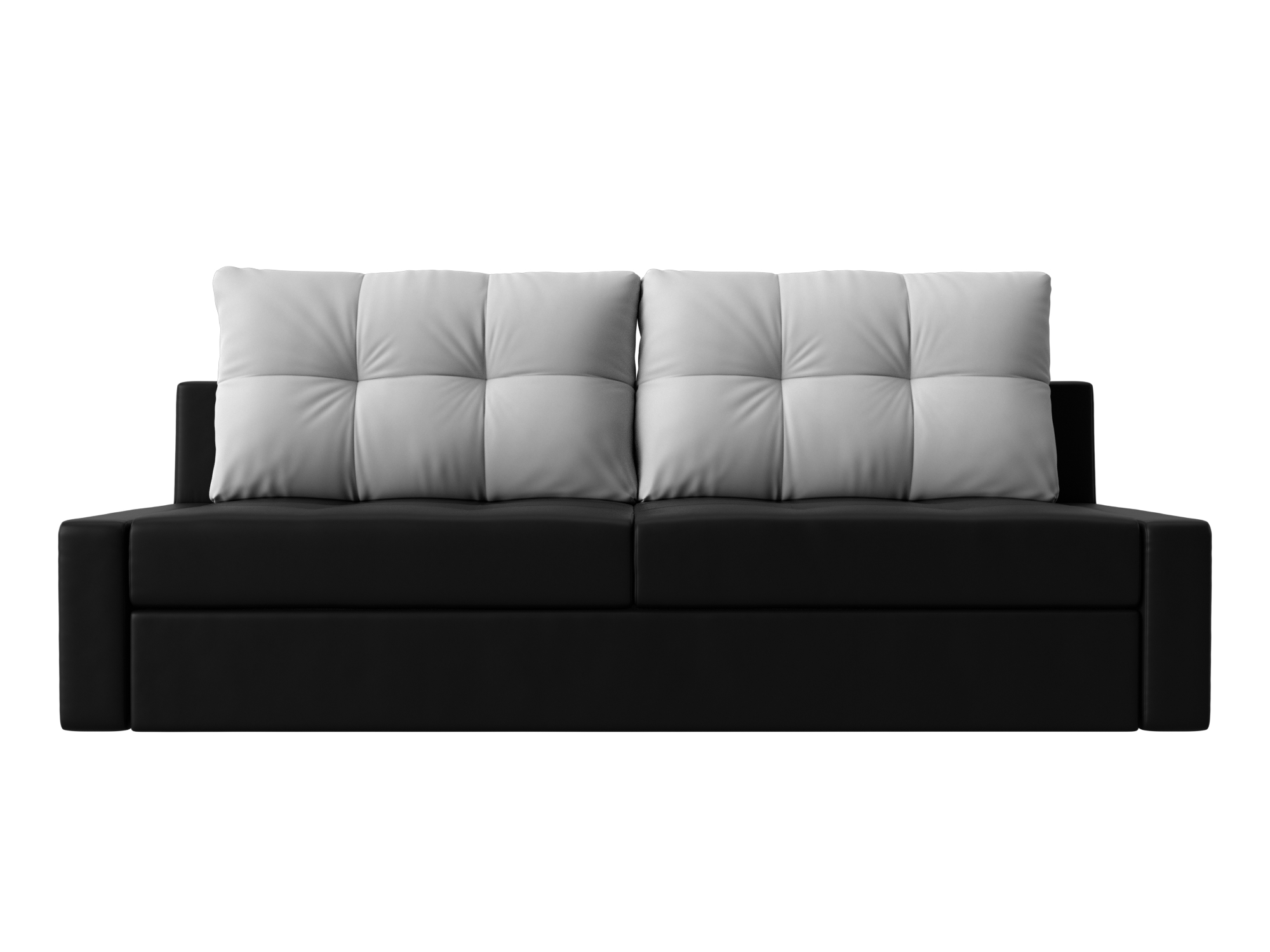 Прямой диван Мартин (Черный\Белый)