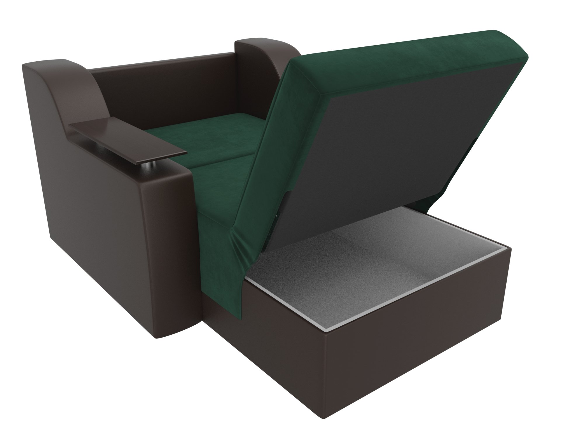 Кресло-кровать Сенатор 60 (Зеленый\Коричневый)