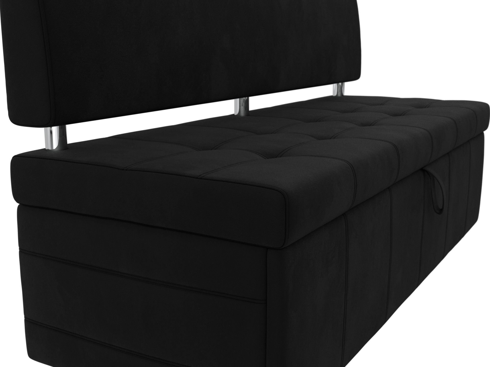 Кухонный прямой диван Стоун (Черный)