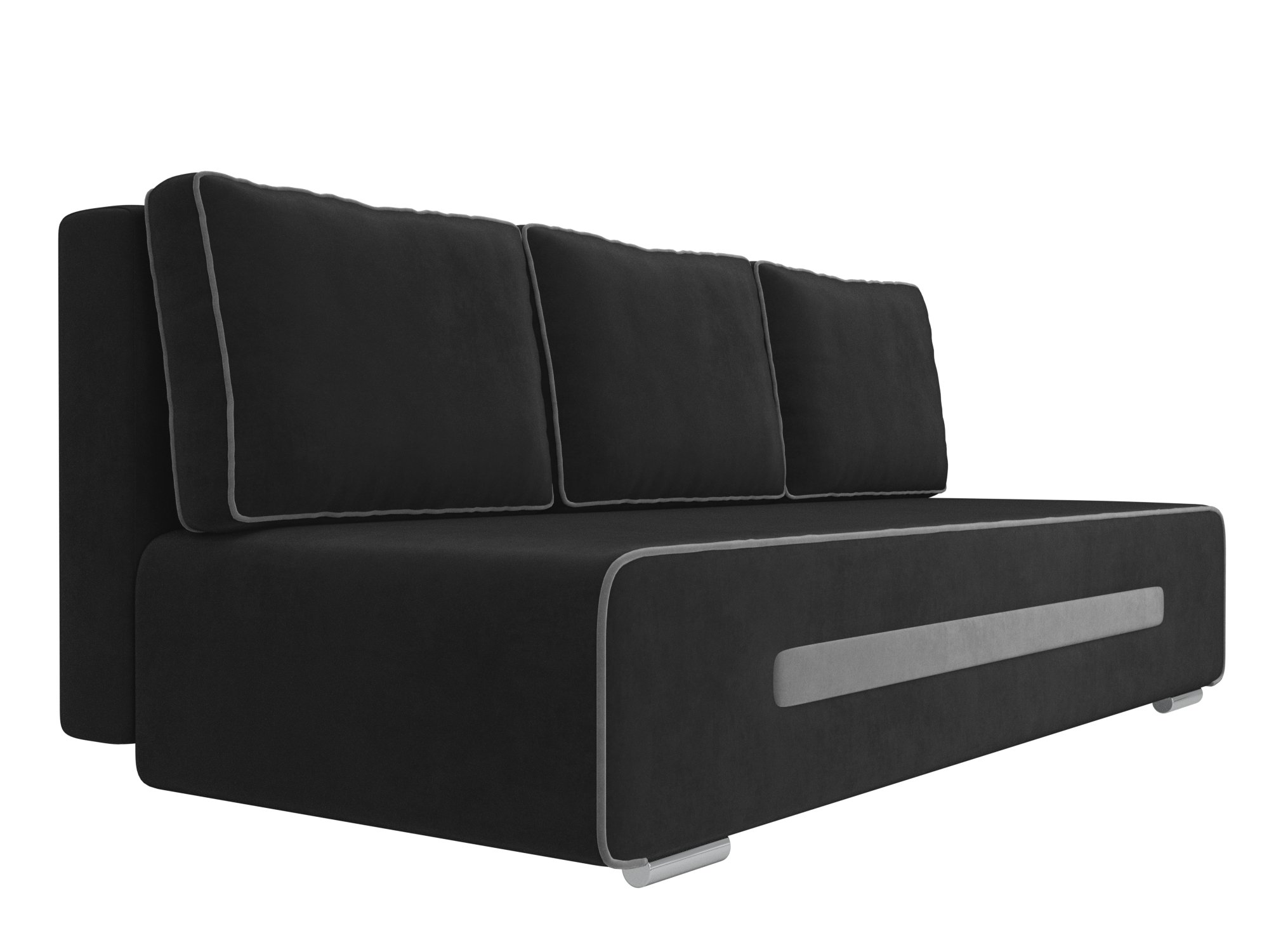 Прямой диван Приам (Черный)