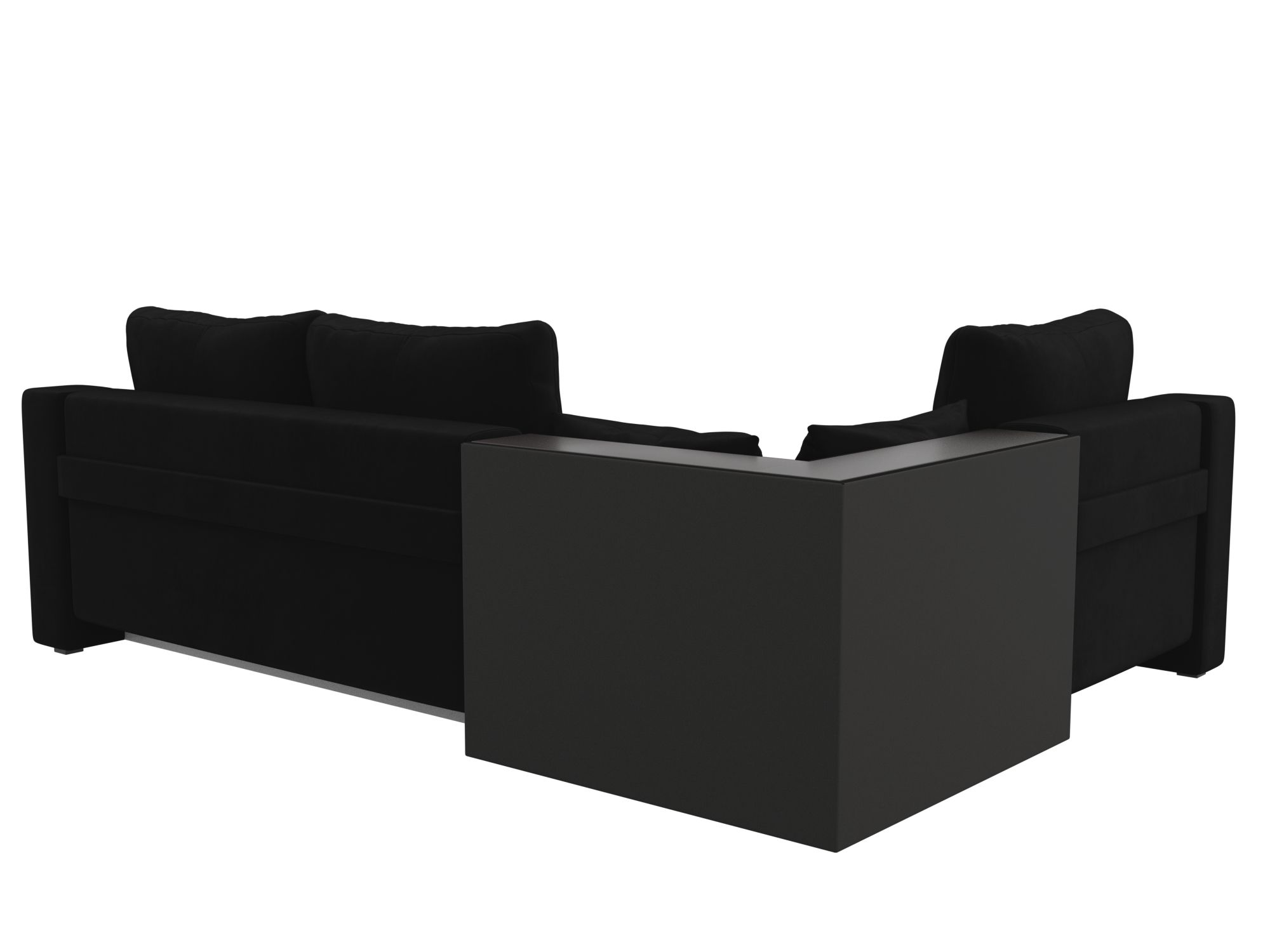Угловой диван Кронос левый угол (Черный)