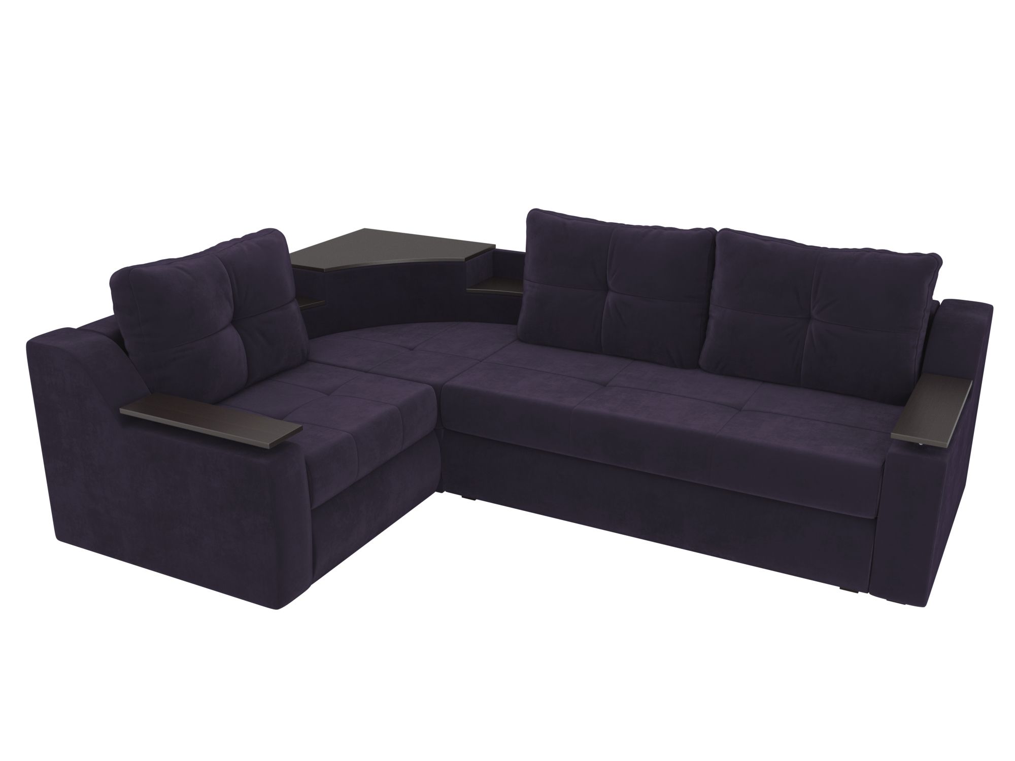 Угловой диван Тесей левый угол (Фиолетовый)