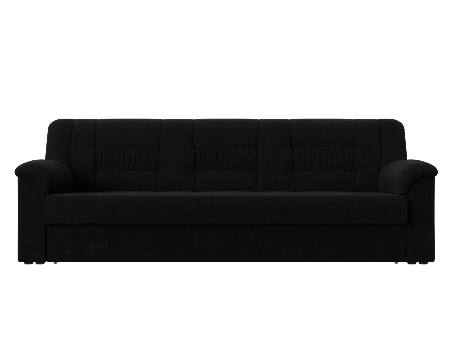 Прямой диван Карелия (Черный)