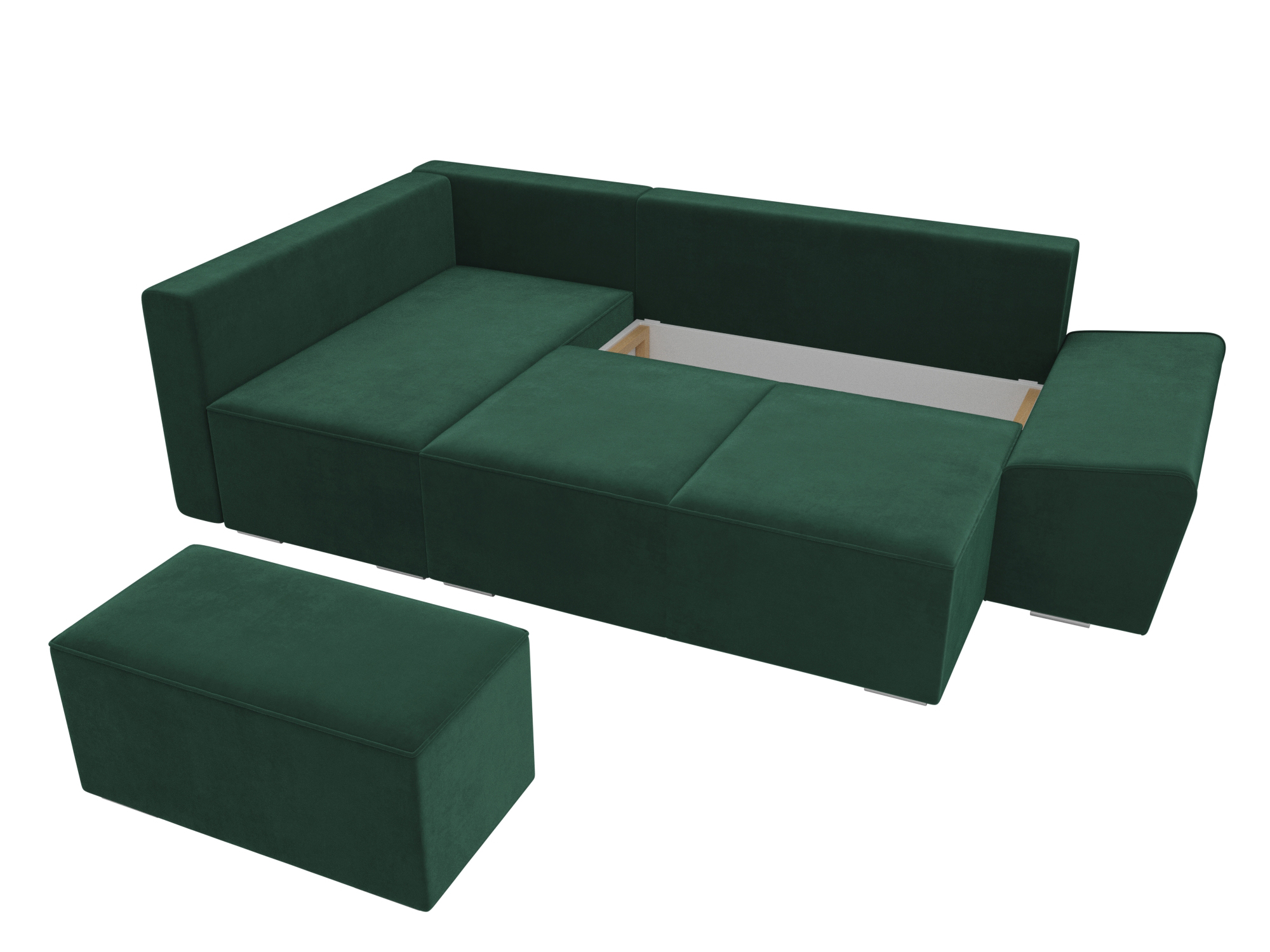 Угловой диван Хьюго левый угол (Зеленый)