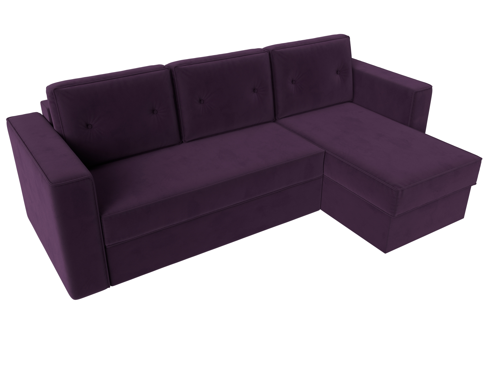 Угловой диван Принстон правый угол (Фиолетовый)