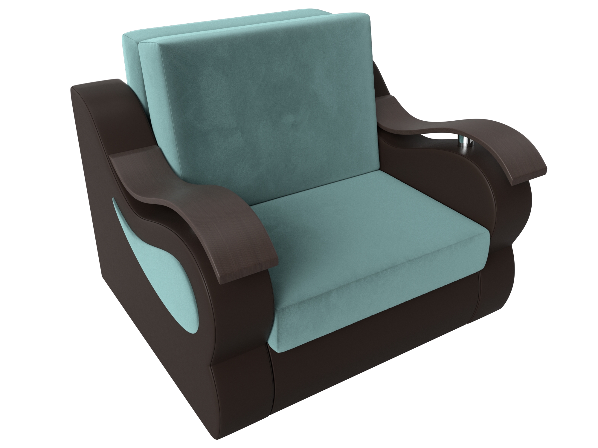 Кресло-кровать Меркурий 80 (Бирюзовый\Коричневый)