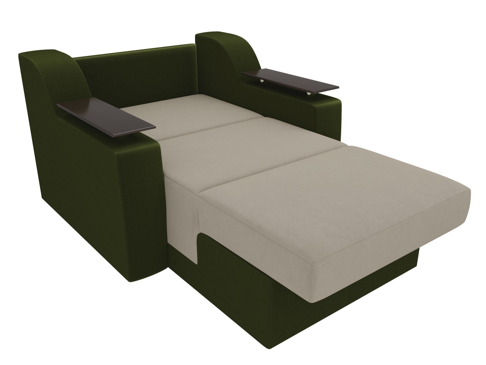 Кресло-кровать Сенатор 80 (Бежевый\Зеленый)