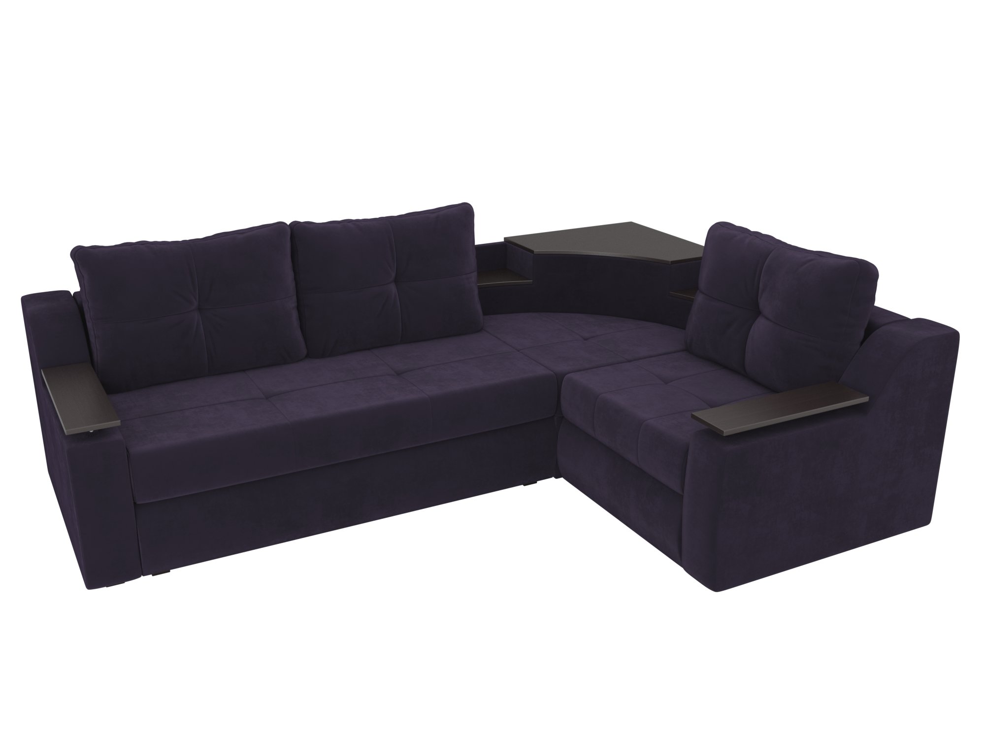 Угловой диван Тесей правый угол (Фиолетовый)