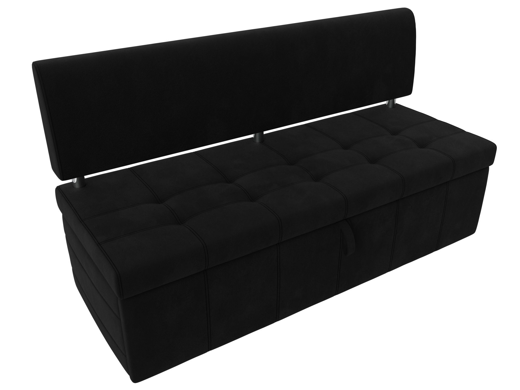 Кухонный прямой диван Стоун (Черный)