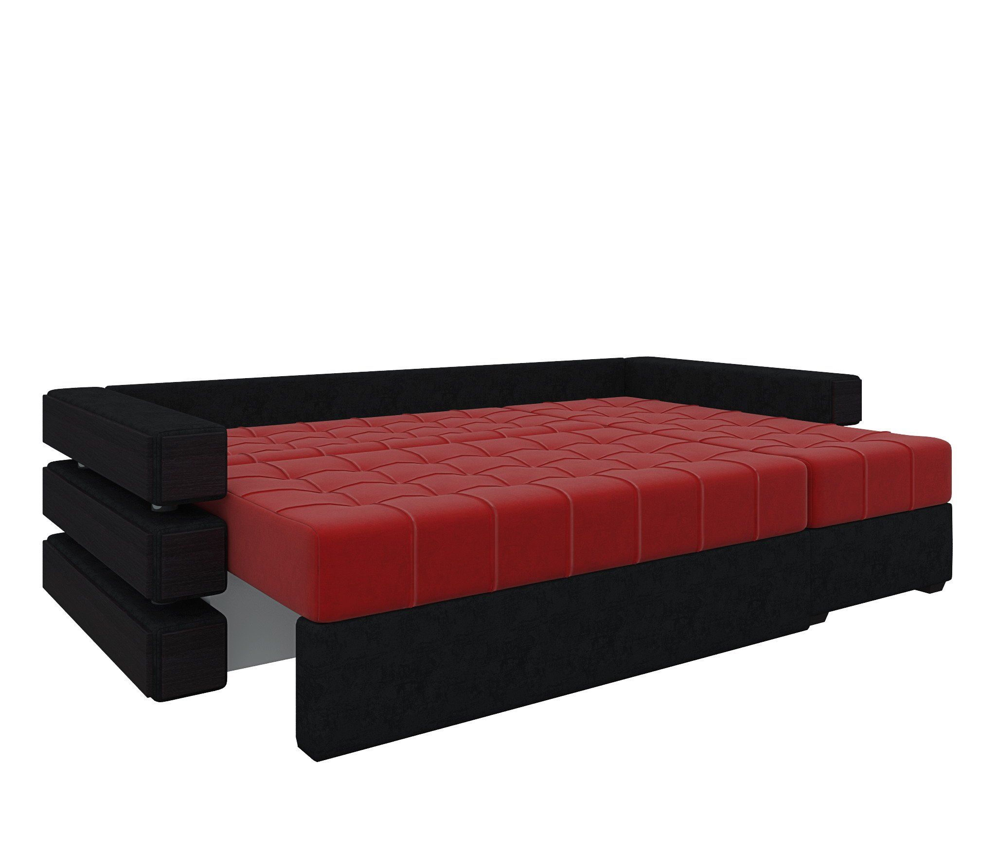 Угловой диван Венеция правый угол (Бордовый\Черный)