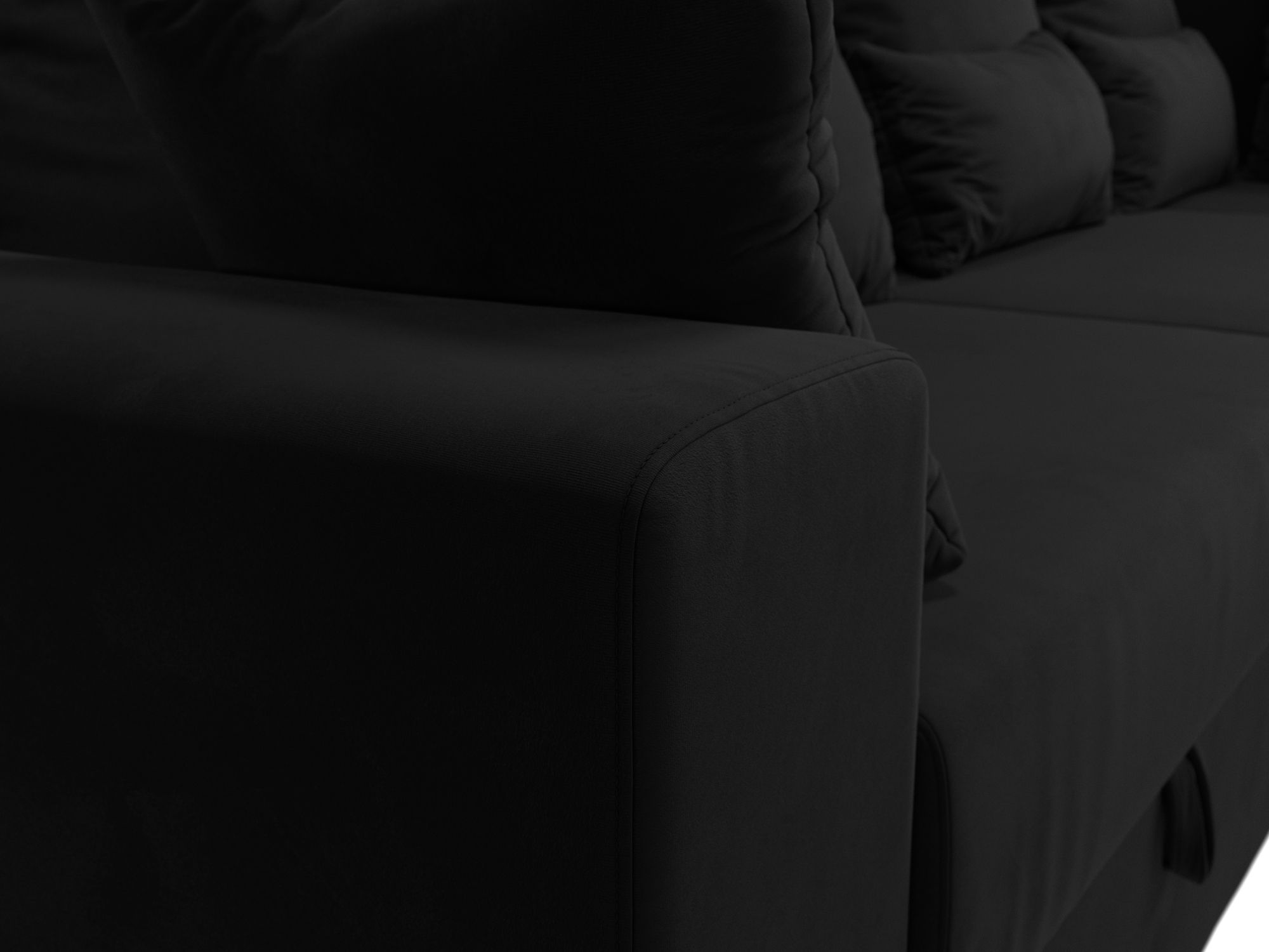 Угловой диван Майами Long правый угол (Черный)