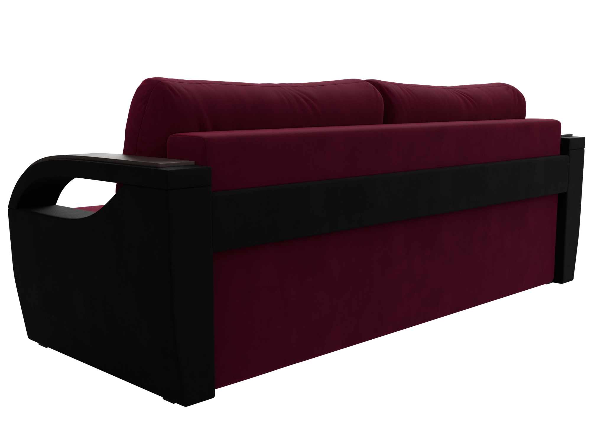 Прямой диван Форсайт (Бордовый\Черный)
