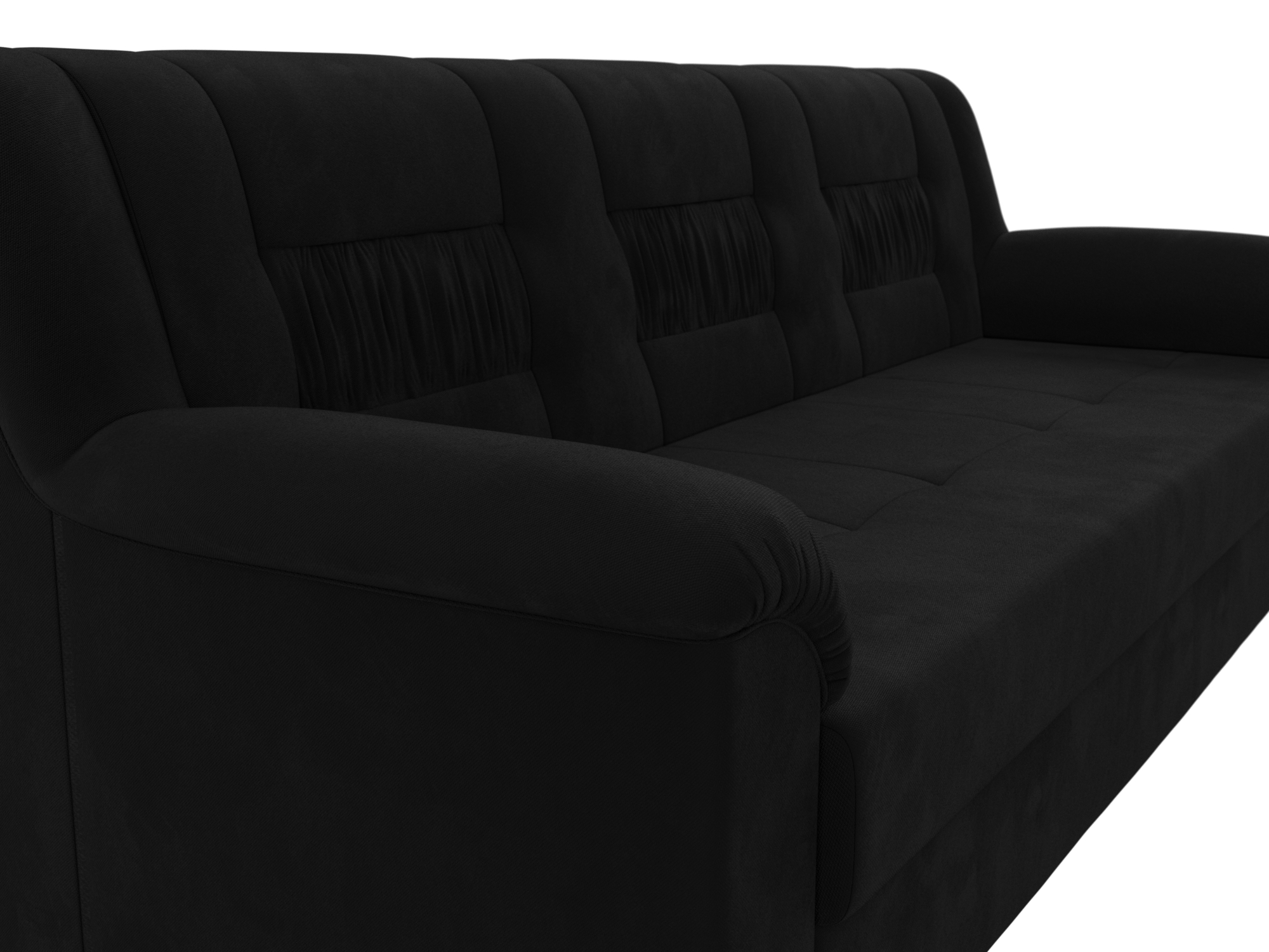 Прямой диван Карелия (Черный)
