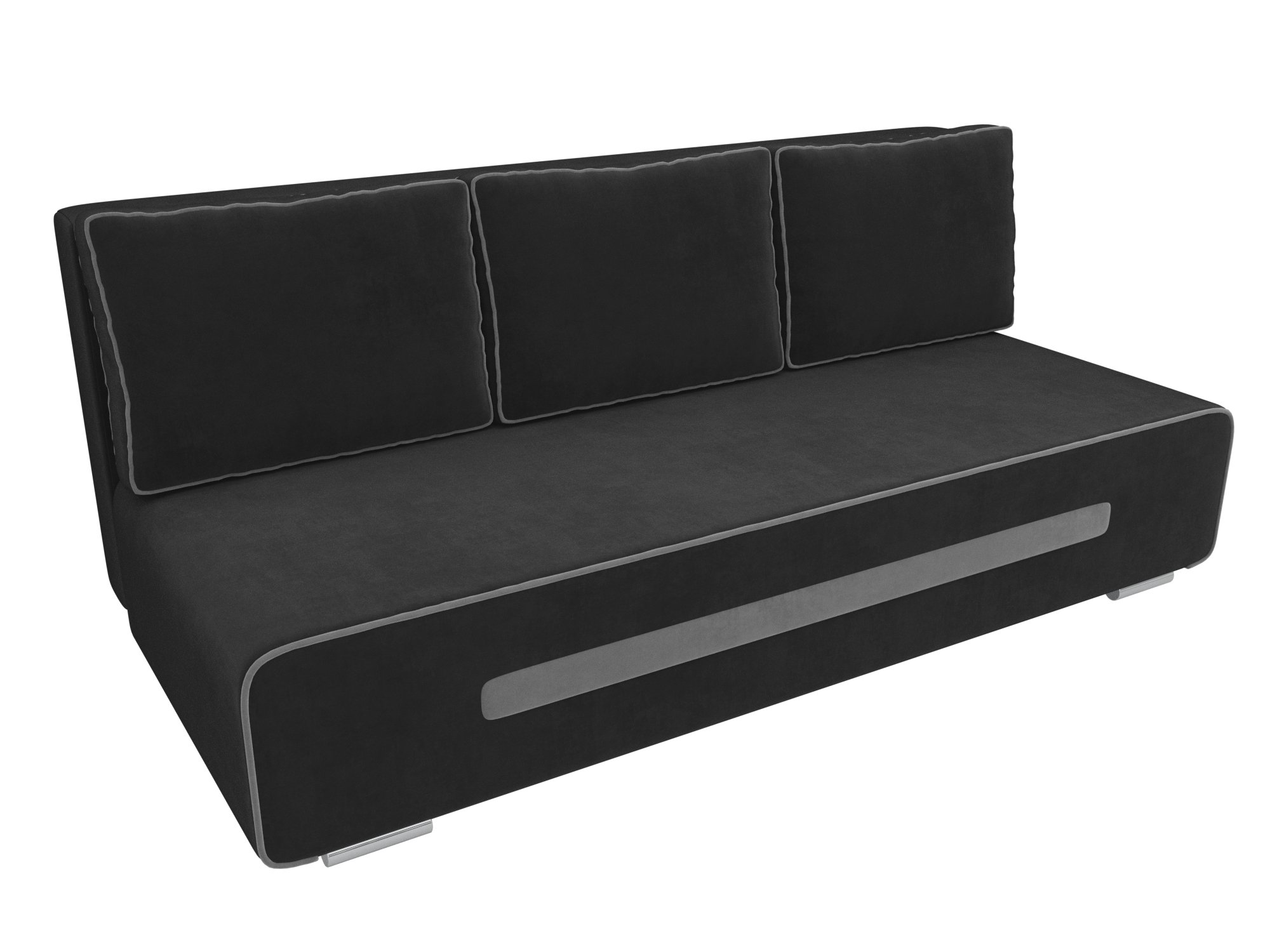 Прямой диван Приам (Черный)